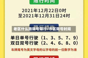 老区什么路限号限行/市区限号时间