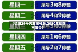 【德阳29号汽车限号吗,2020年德阳市限号】