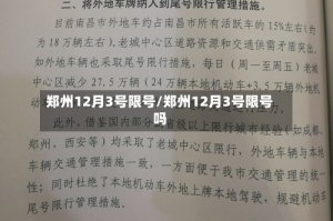 郑州12月3号限号/郑州12月3号限号吗