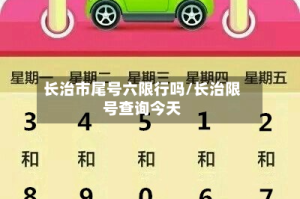 长治市尾号六限行吗/长治限号查询今天