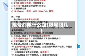 限号都限什么路(限号限几)