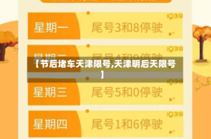【节后堵车天津限号,天津明后天限号】