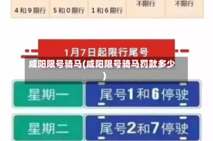 咸阳限号骑马(咸阳限号骑马罚款多少)