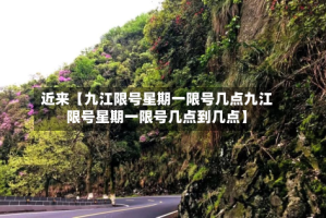 近来【九江限号星期一限号几点九江限号星期一限号几点到几点】