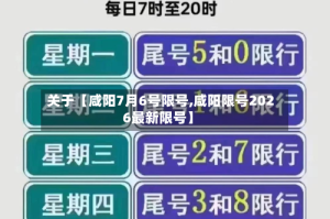 关于【咸阳7月6号限号,咸阳限号2026最新限号】