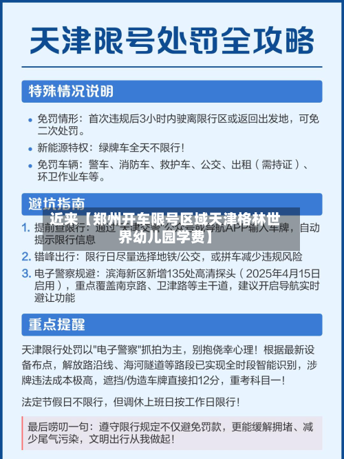 近来【郑州开车限号区域天津格林世界幼儿园学费】-第1张图片