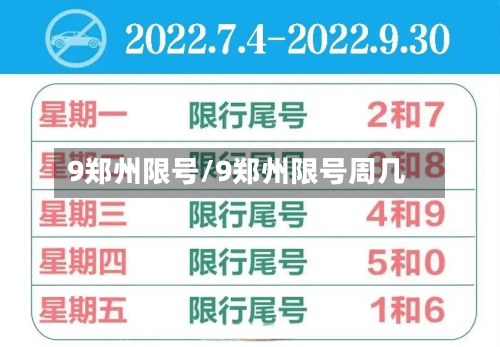 9郑州限号/9郑州限号周几-第2张图片