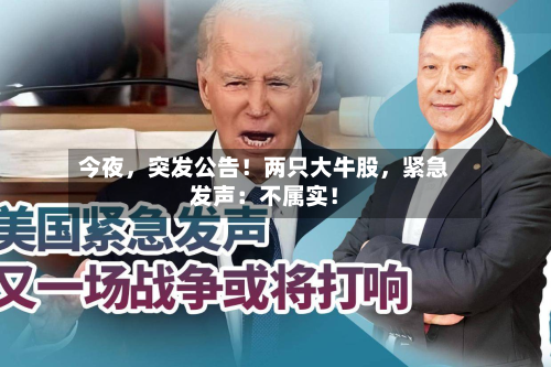 今夜，突发公告！两只大牛股，紧急发声：不属实！-第2张图片