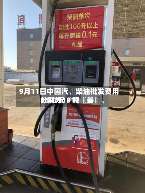 9月11日中国汽、柴油批发费用分别为1017〖叁〗	、8697元／吨-第1张图片