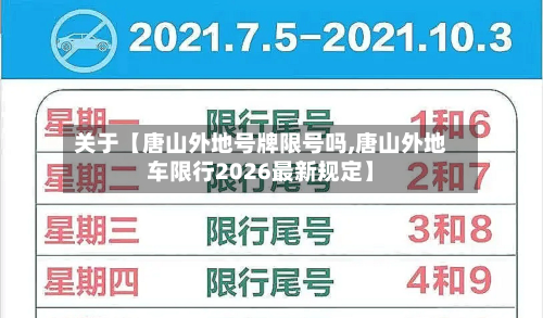 关于【唐山外地号牌限号吗,唐山外地车限行2026最新规定】-第1张图片