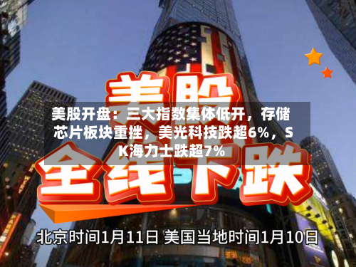 美股开盘：三大指数集体低开	，存储芯片板块重挫，美光科技跌超6%，SK海力士跌超7%-第2张图片