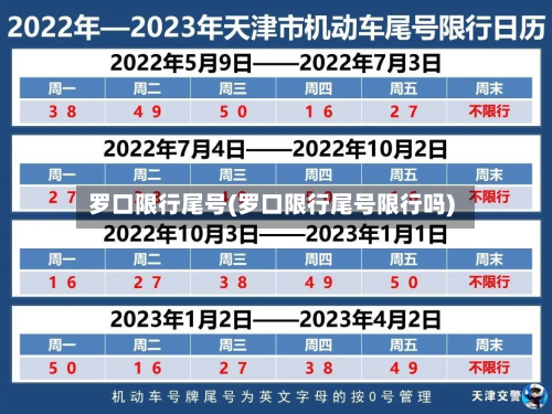 罗口限行尾号(罗口限行尾号限行吗)-第2张图片
