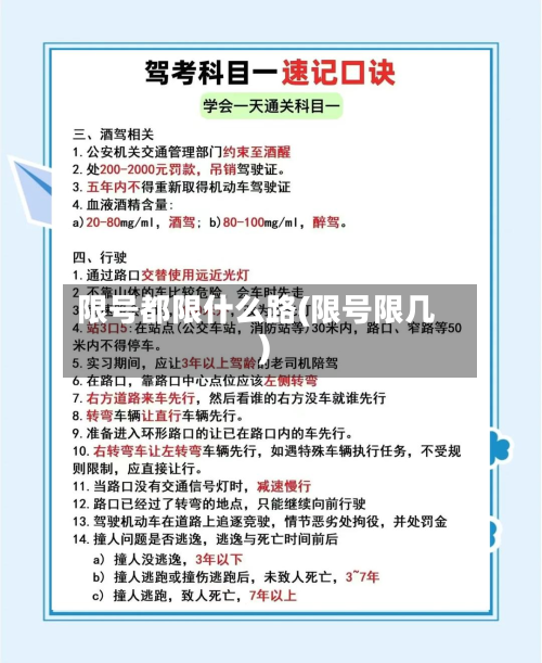 限号都限什么路(限号限几)-第1张图片