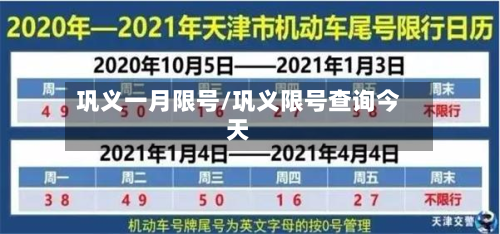 巩义一月限号/巩义限号查询今天-第1张图片