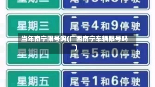 当年南宁限号吗(广西南宁车辆限号吗)-第3张图片