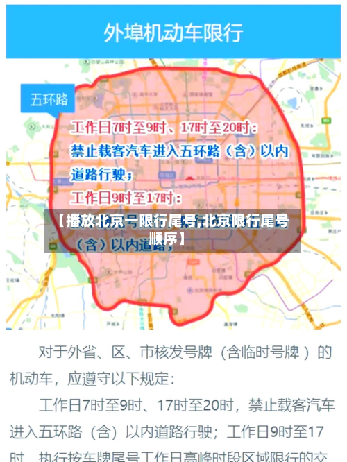 【播放北京一限行尾号,北京限行尾号顺序】-第1张图片